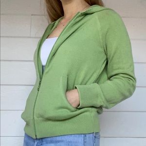 Light green zip up hoodie